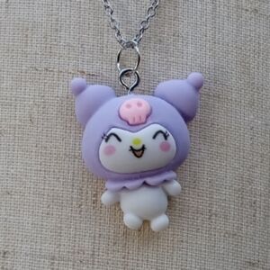 2/$10 Sanrio Kuromi Resin Stainless Steel Necklace
